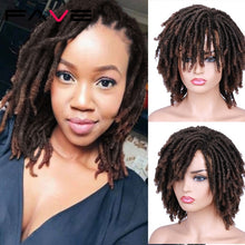 Load image into Gallery viewer, FAVE Dreadlock Wig Braided Twist Black Brown Short Curly Heat Resistant Fiber Synthetic Daily Party Replacement for Women
