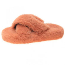 Load image into Gallery viewer, Summer Fluffy Raccoon Fur Slippers Shoes Women Real Fox Fur Flip Flop Flat Furry Fur Slides Outdoor Sandals Woman Amazing Shoes
