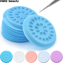 Load image into Gallery viewer, Wholesale Glue Gasket Eyelash glue holder Adhesive Pallet Eyelash Extension glue pads stand on eyelash plastic makeup tools
