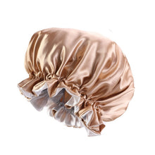 Load image into Gallery viewer, New Fashion Women Satin Night Sleep Cap Hair Bonnet Hat Silk Head Cover Elastic Band Nightcap Bath Spa bonnet de nuit
