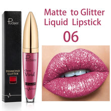 Load image into Gallery viewer, 18 Colors Diamond Shimmer Glitter Lipg Loss Matte To Glitter Liquid Lipstick Waterproof Diamond Pearl Colour Lip Gloss Make Up
