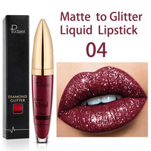 Load image into Gallery viewer, 18 Color Matte To Shiny Glitter Liquid Lipstick Shiny Lip Gloss Diamond Waterproof Long Lasting Pearl Lipgloss Women Lip Makeup
