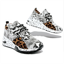 Load image into Gallery viewer, Spring Lace-Up Platform Sports Shoes for Women Breathable Ladies Sneakers Leopard Print Faux Fur Sneakers Women&#39;s Casual Shoes
