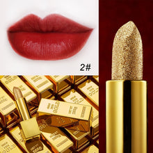 Load image into Gallery viewer, Glitter Lipstick Moisturizing Makeup Velvet Matte Gold Lipstick Waterproof Lipstains Sexy Shiny Red Cosmetics Pigment Nude Rouge
