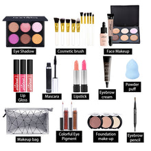 Load image into Gallery viewer, ALL IN ONE Makeup Kit Eyeshadow Eyeliner Foundation Cream Makeup Bag Concealer Lipstick Brush Make Up Kit With Makeup Bag
