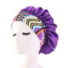 Load image into Gallery viewer, New Fashion Women Satin Night Sleep Cap Hair Bonnet Hat Silk Head Cover Elastic Band Nightcap Bath Spa bonnet de nuit
