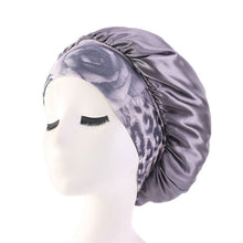 Load image into Gallery viewer, New Fashion Women Satin Night Sleep Cap Hair Bonnet Hat Silk Head Cover Elastic Band Nightcap Bath Spa bonnet de nuit
