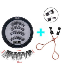 Load image into Gallery viewer, 3D magnetic eyelashes With 3/4 Magnets handmade makeup Mink eyelashes extended false eyelashes Reusable false eyelashes Dropship
