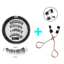 Load image into Gallery viewer, 3D magnetic eyelashes With 3/4 Magnets handmade makeup Mink eyelashes extended false eyelashes Reusable false eyelashes Dropship
