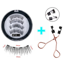 Load image into Gallery viewer, 3D magnetic eyelashes With 3/4 Magnets handmade makeup Mink eyelashes extended false eyelashes Reusable false eyelashes Dropship
