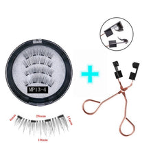 Load image into Gallery viewer, 3D magnetic eyelashes With 3/4 Magnets handmade makeup Mink eyelashes extended false eyelashes Reusable false eyelashes Dropship
