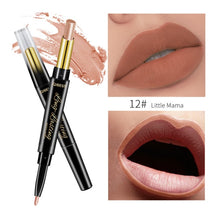 Load image into Gallery viewer, QIBEST 2 In 1 Lipstick Pen Lip Liner Lipstick Pencil Lips Makeup Women Cosmetics Long Lasting Waterproof Matte Lip Pencil
