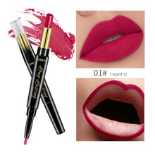 Load image into Gallery viewer, QIBEST 2 In 1 Lipstick Pen Lip Liner Lipstick Pencil Lips Makeup Women Cosmetics Long Lasting Waterproof Matte Lip Pencil
