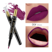 Load image into Gallery viewer, QIBEST 2 In 1 Lipstick Pen Lip Liner Lipstick Pencil Lips Makeup Women Cosmetics Long Lasting Waterproof Matte Lip Pencil
