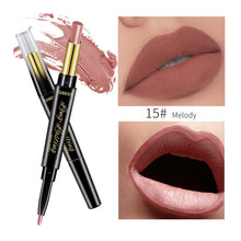 Load image into Gallery viewer, QIBEST 2 In 1 Lipstick Pen Lip Liner Lipstick Pencil Lips Makeup Women Cosmetics Long Lasting Waterproof Matte Lip Pencil
