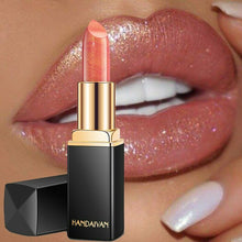 Load image into Gallery viewer, Handaiyan Waterproof Nude Glitter Lipstick Makeup Long Lasting Velve Red Mermaid Sexy Shimmer Lip Stick Cosmetics Beauty
