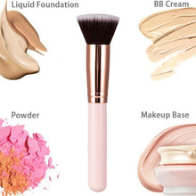 Load image into Gallery viewer, Luxury Champagne Makeup Brushes Flat Top Foundation Brush Large Face Brush Repair brush contour brush for Liquid Cream Powder
