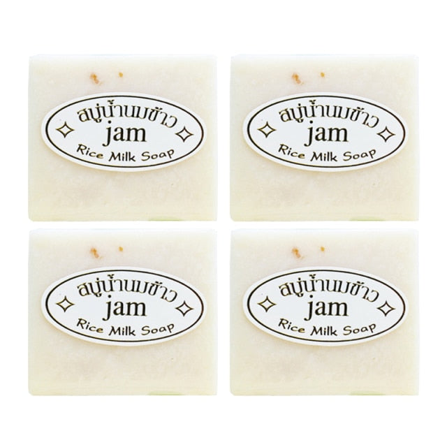 Thailand JAM Rice Soap 65g Original Thailand Handmade Soap Rice Milk Soap whitening soap goat milk soap Handmade soap for face