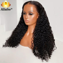 Load image into Gallery viewer, Honey Blonde 13x4 Lace Front Wigs Curly Human Hair Wig Transparent Lace Wigs Pre Plucked 4x4 Lace Closure Wig For Black Women
