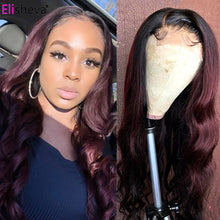 Load image into Gallery viewer, 1B 30 Body Wave Lace Front Wig Human Hair Wig 13x4 Lace Front Human Hair Wig Preplucked Ombre Lace Front Wig Bodywave Baby Hair
