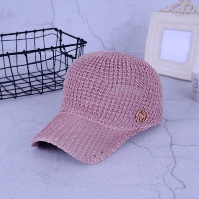 Ladies Summer Mesh Snapback Baseball Caps Breathable Letter M Equestrian Cap For Women Girls Sun Hat Bone Casquette