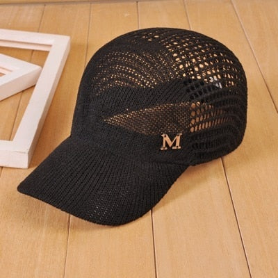 2018 New Hollow Summer Snapback Baseball Caps Letter M Equestrian Cap For Women Girls Breathable Sun Hat